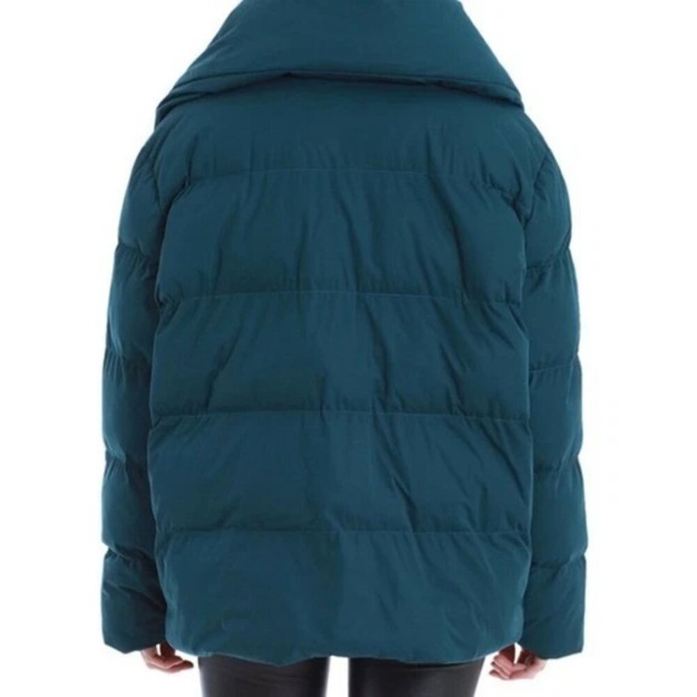 AVEC LES FILLES Teal Green Puffer Wrap Jacket Size XL Women EUC from Macy's - Picture 3 of 7